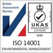 ISO 14001 UKAS Environmental Management System approval logo
